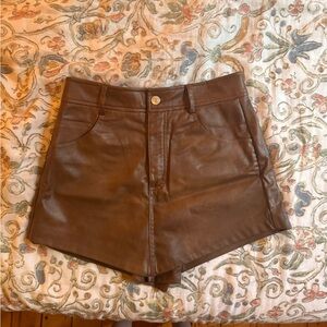 Zara vegan leather skort